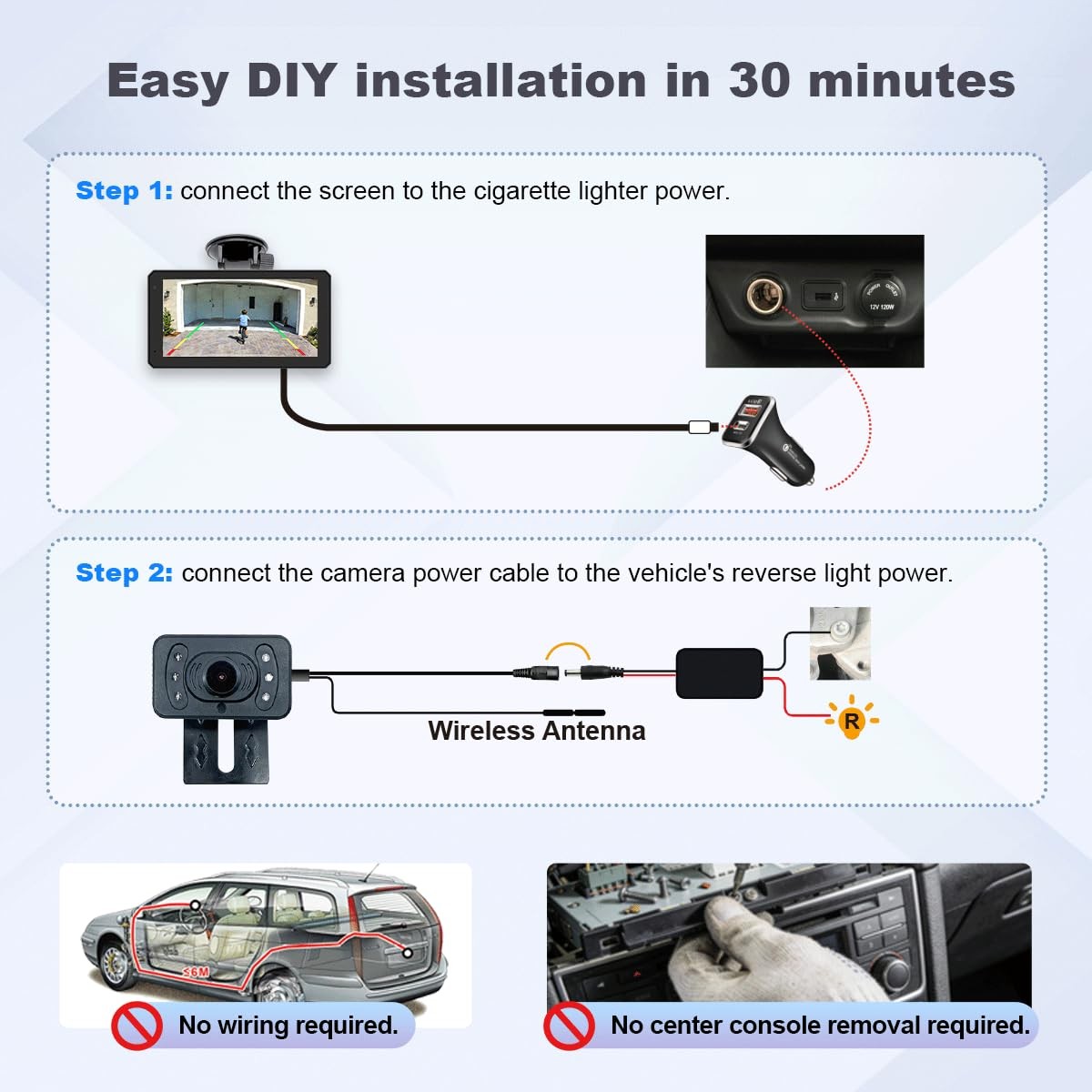 6.1 Inch Portable Car Screen, Wireless CarPlay & Android Auto, 1080P HD