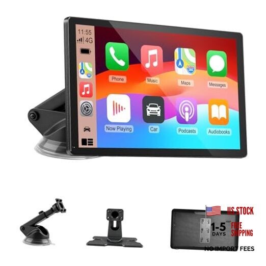 CarPlay Screen for Car, 9” Wireless CarPlay & Android Auto – Smart Black