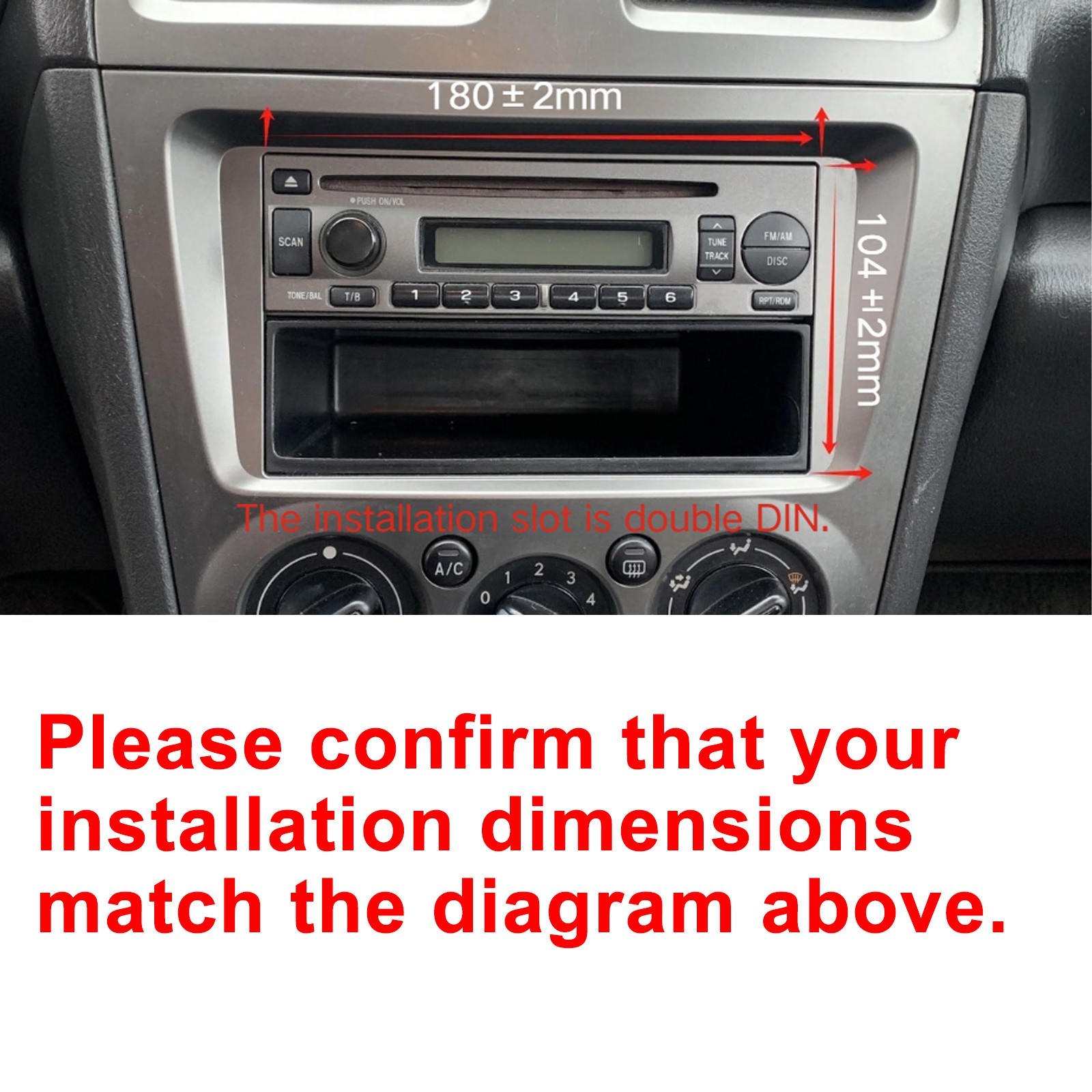 6.2inch DVD CD Player TouchScreen Car Radio Stereo Double DIN with Backup Camera