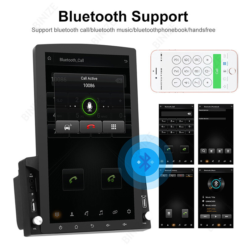 Android 13 Carplay Car Stereo GPS WiFi 10″ 2Din Vertical Screen Radio Player 32G