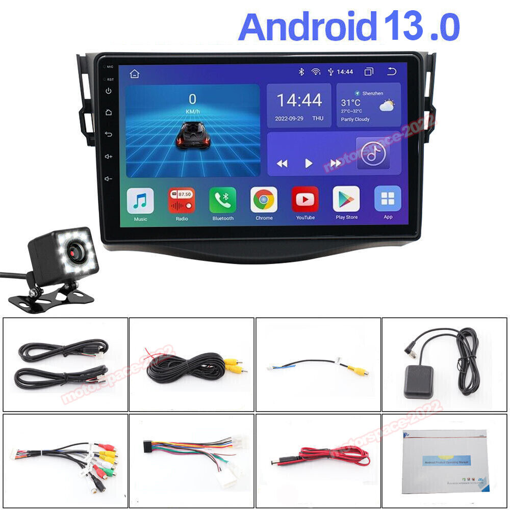 For Toyota RAV4 2007-2011 9″ Android 13 4+64GB Car Stereo Radio Carplay GPS Wifi