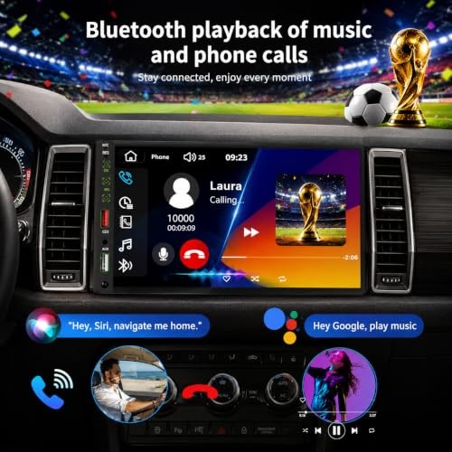 Single Din Car Stereo with iOS/Android Mirror Link 7 Inch Single Din 7050