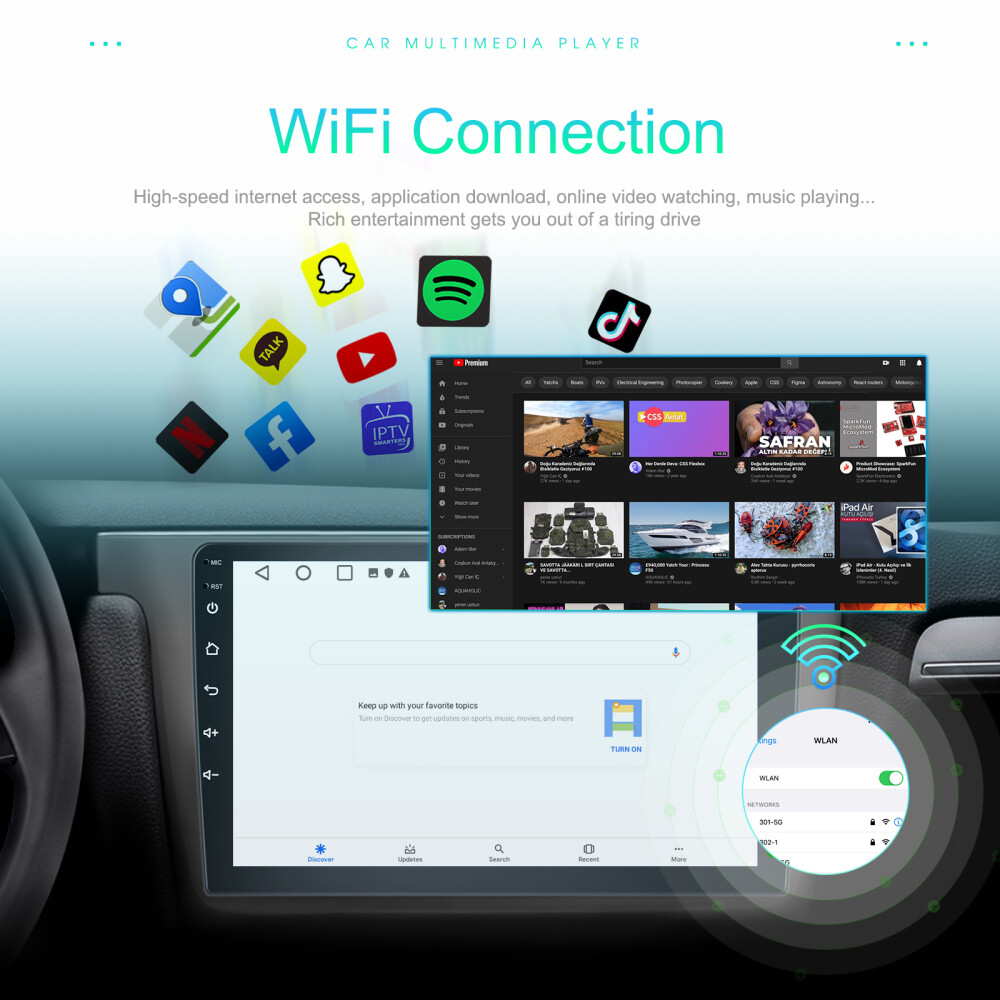 For Toyota Tundra 2014-2021 4+ 64GB Car Stereo Radio Android 15 GPS WIFI CarPlay