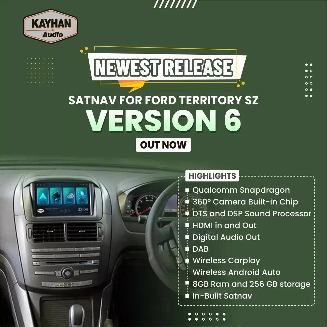 Car Stereo with SatNav + GPS for FORD Territory SZ Series 2 | 9.6 inch
