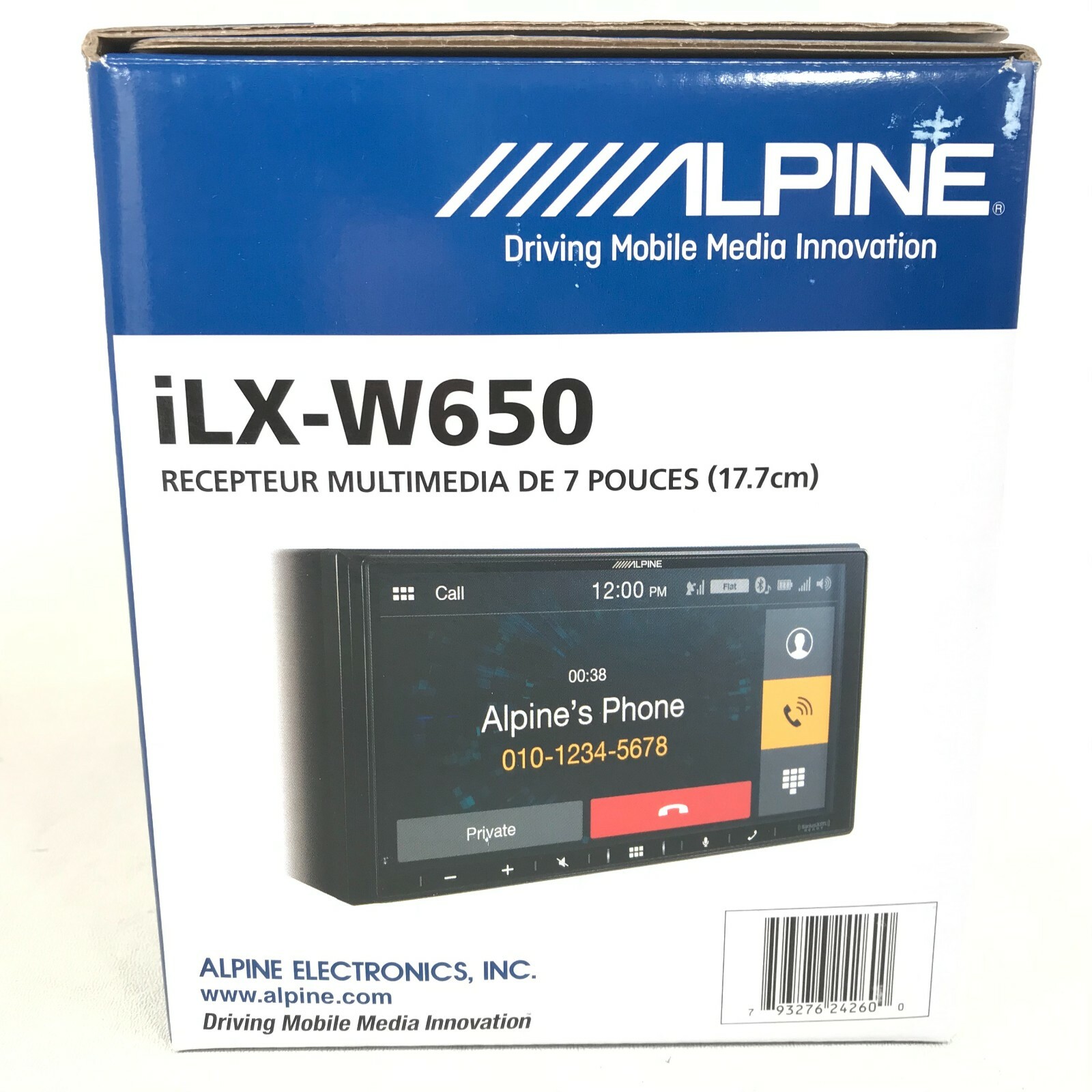 Alpine iLX-W650 Bluetooth Multimedia Player Apple CarPlay Android Auto 6Ch 4v 7″