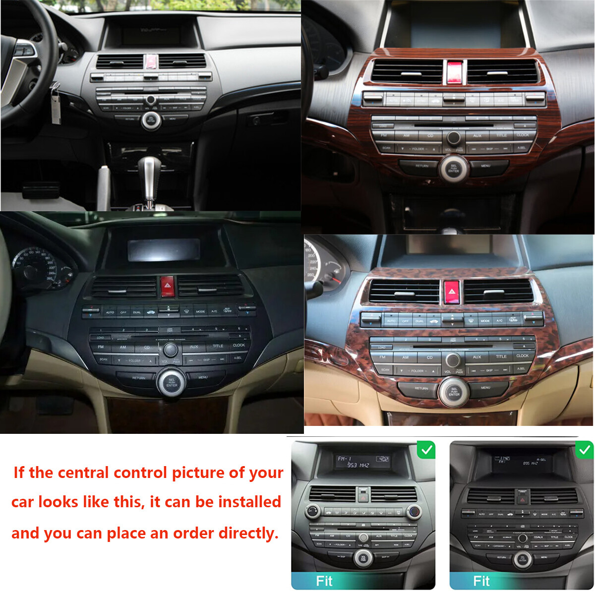 For HONDA ACCORD 2008-2012 Android Carplay Stereo GPS Radio with Bakcup Cam