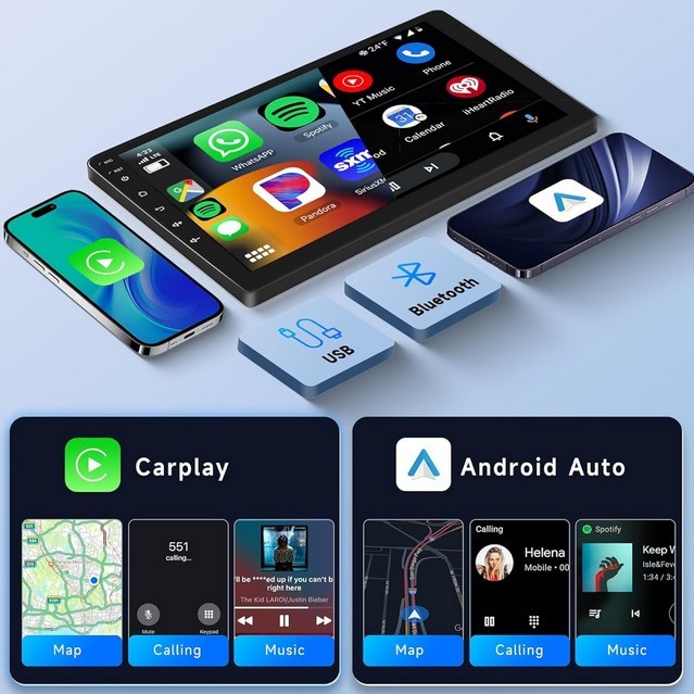 Ford Transit 2009-2016 Radio Apple CarPlay Andriod Auto Focus 2005-2008