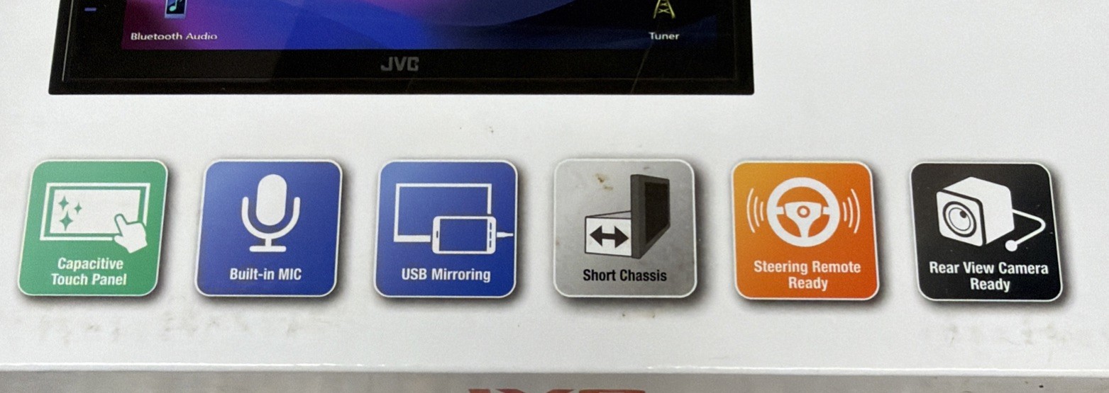 NEW JVC KW-M590BT 6.8″ Receiver w/ Apple CarPlay & Android Auto