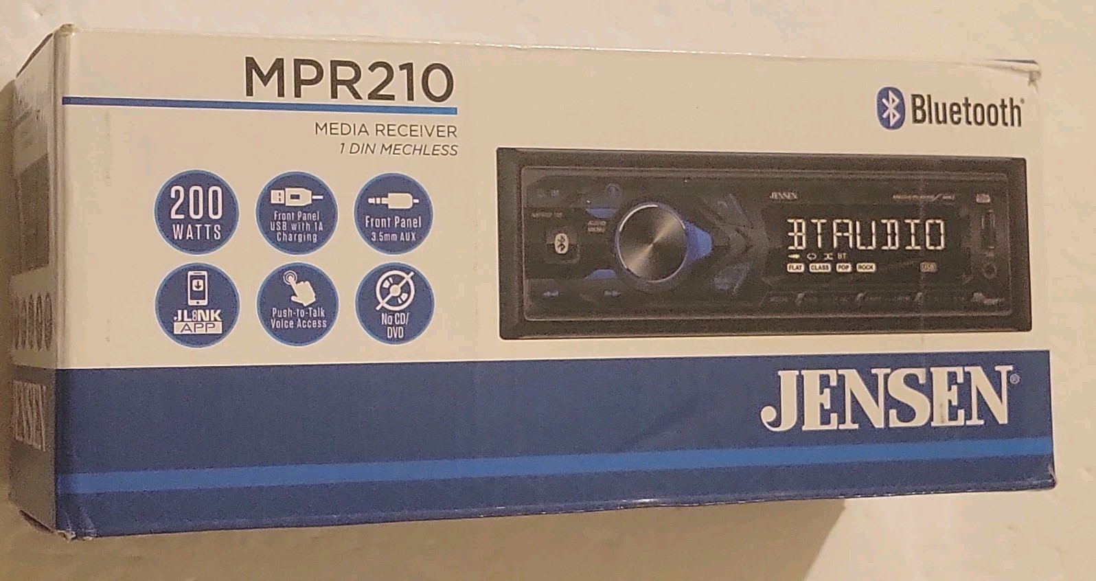 Jensen MPR2110 Digital Media Receiver 1 Din Mechless Am/Fm Bluetooth Mp3 LCD NEW