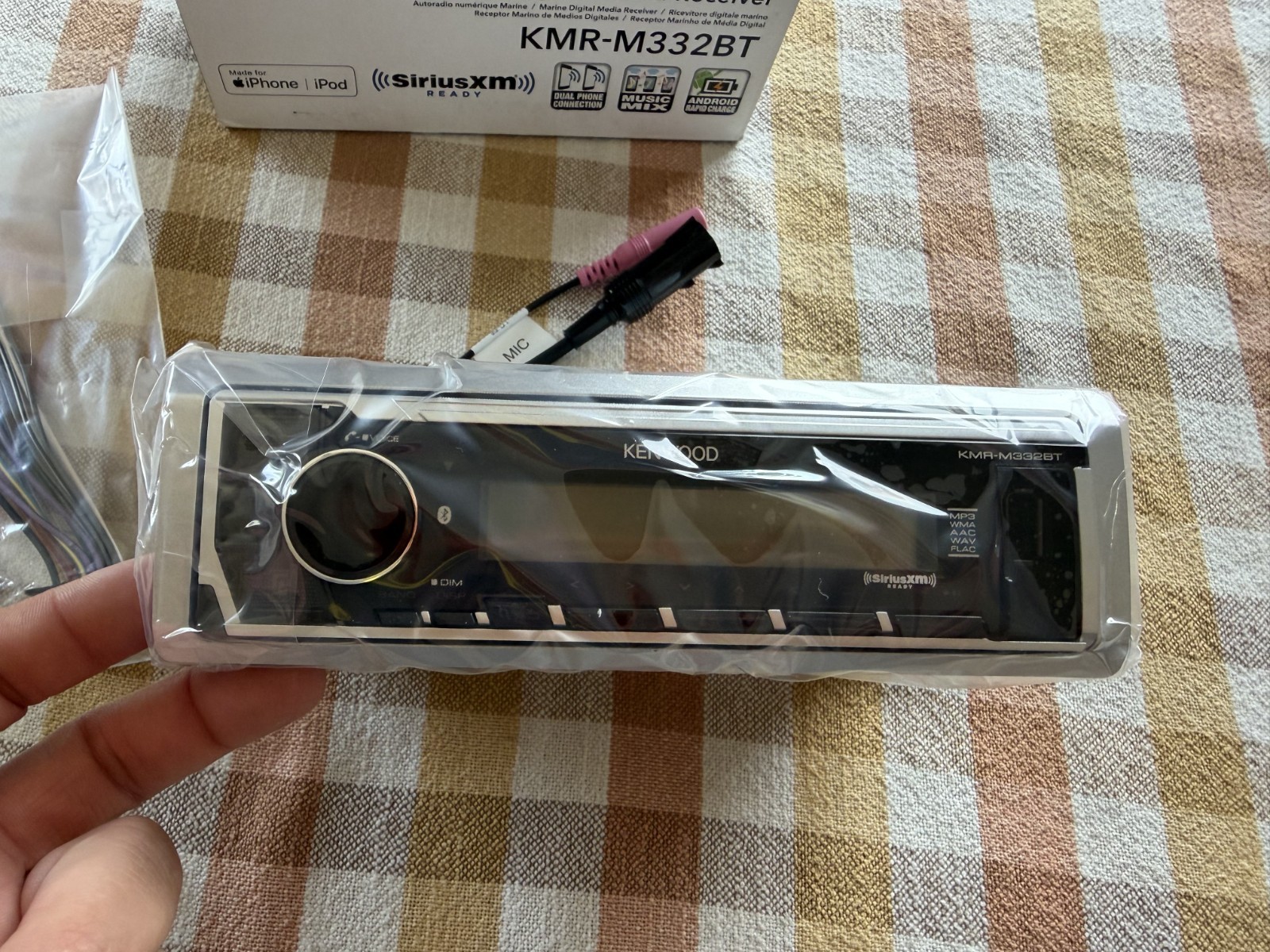 Kenwood KMR-M332BT Marine Digital Media Stereo Receiver Bluetooth USB Alexa Open