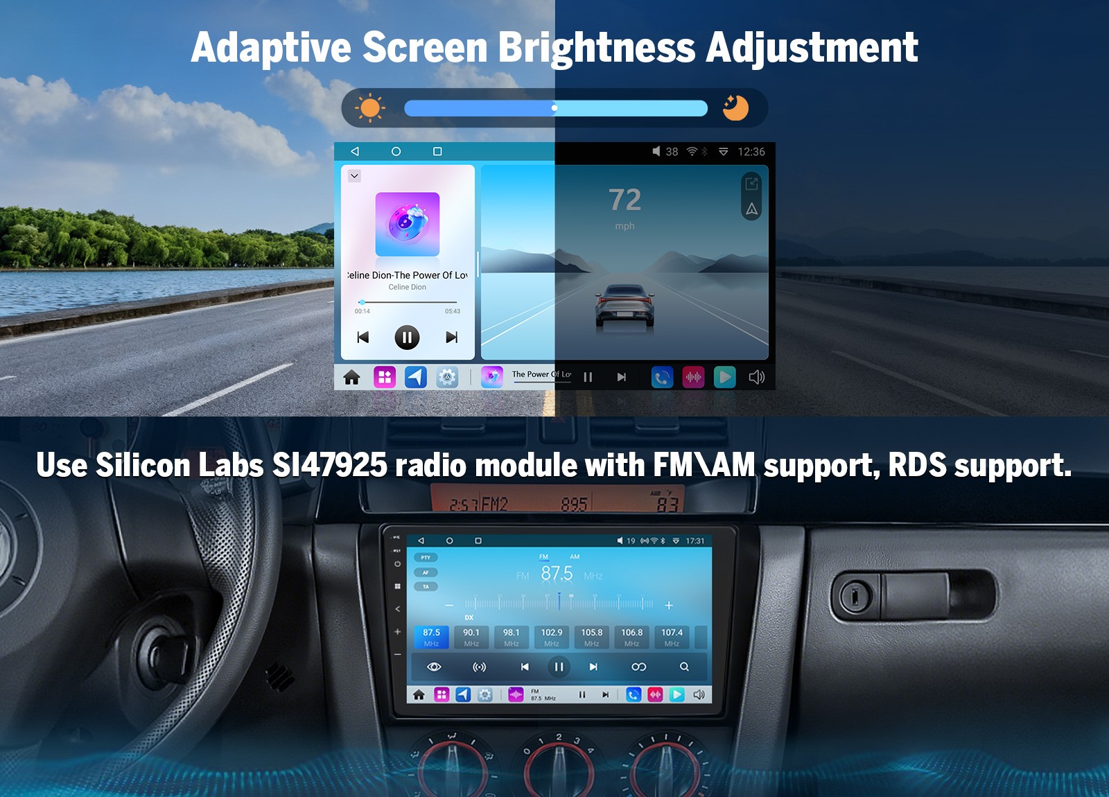 9 inch QLED 6+64 Android 14 Car Stereo GPS Navigation Radio for Mazda3 2004-2009