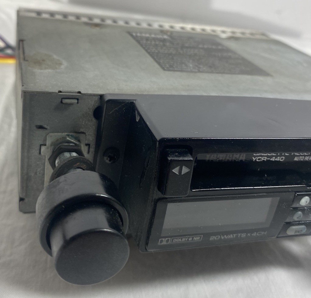 Vtg Yamaha YCR-440 Car Radio Stereo Cassette Receiver 2 Knob Shaft Post Untested
