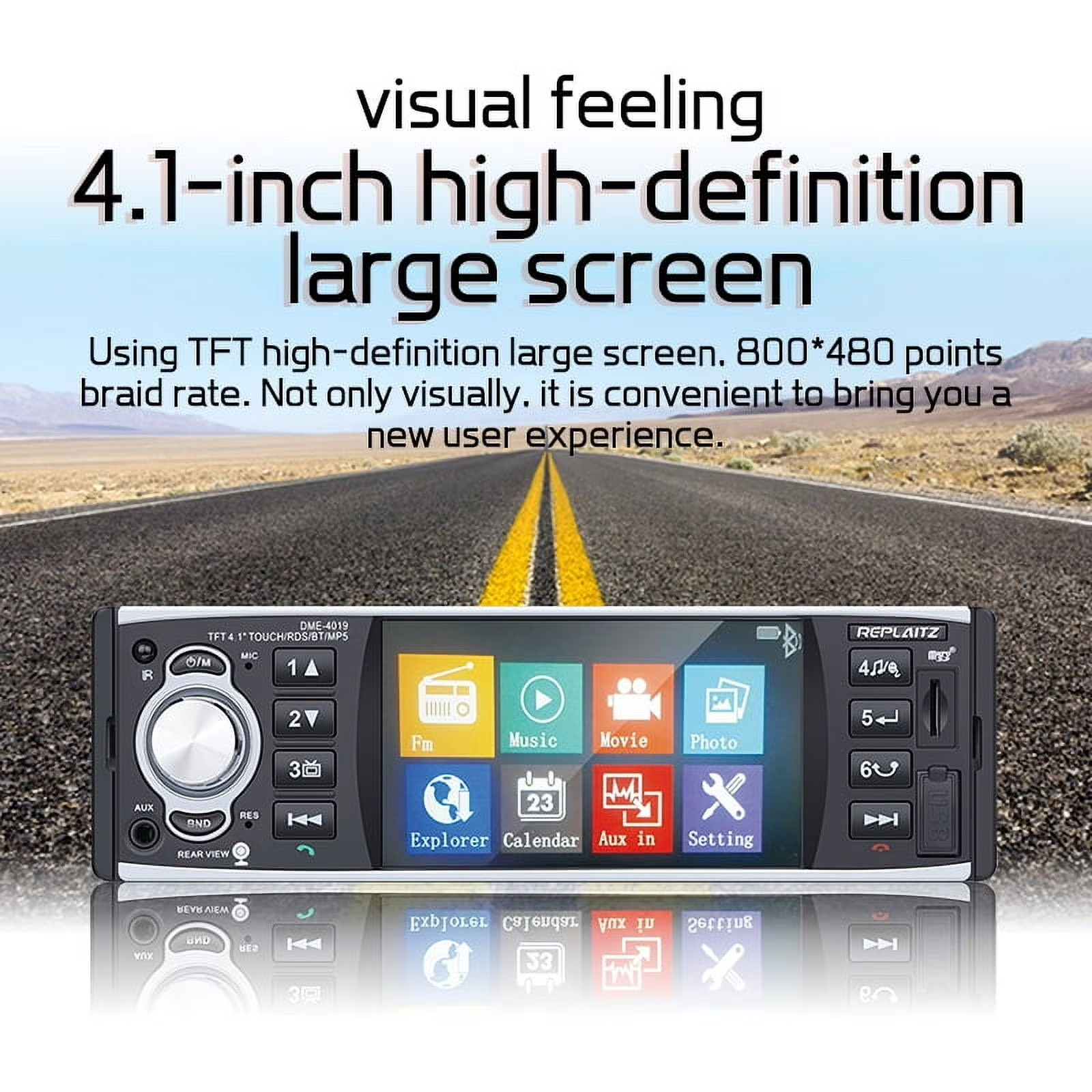 Estereo De Pantalla con Bluetooth Para Coche Carro Auto MP5 Player USB/SD/AUX/FM