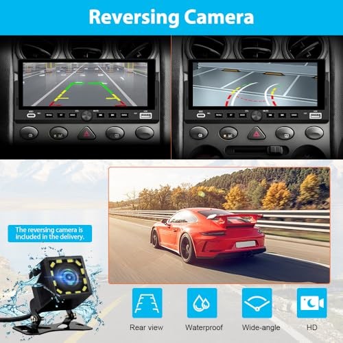 Single Din Car Stereo, 6.86 Inch CarPlay & Android Auto HD IPS 6.86 in