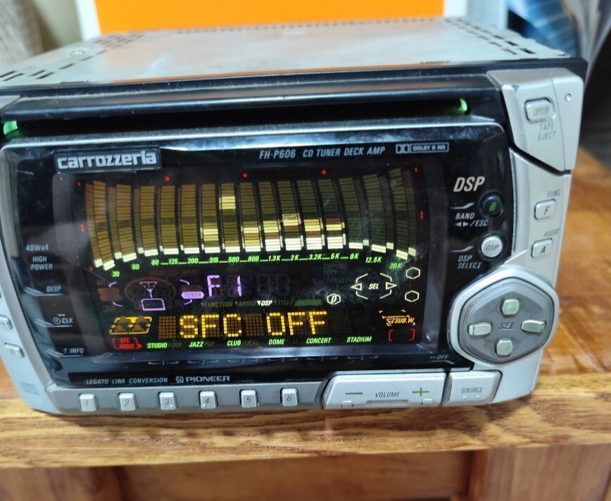Pioneer Carrozzeria FH-P606 2DIN Car Audio High Power Amplifier Used JP