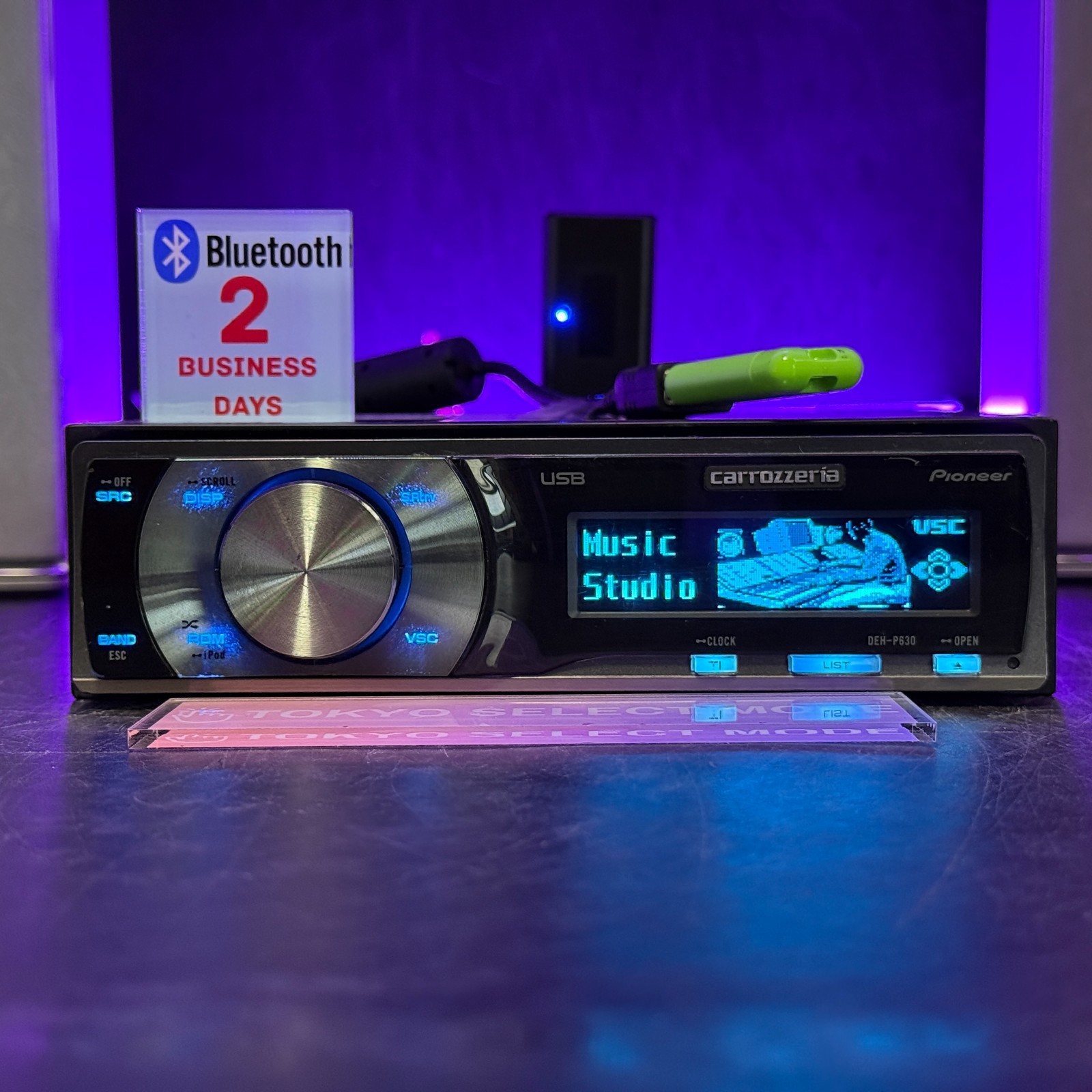 Pioneer Carrozzeria DEH-P630 1DIN Car Audio CD USB Player Added Bluetooth Stock