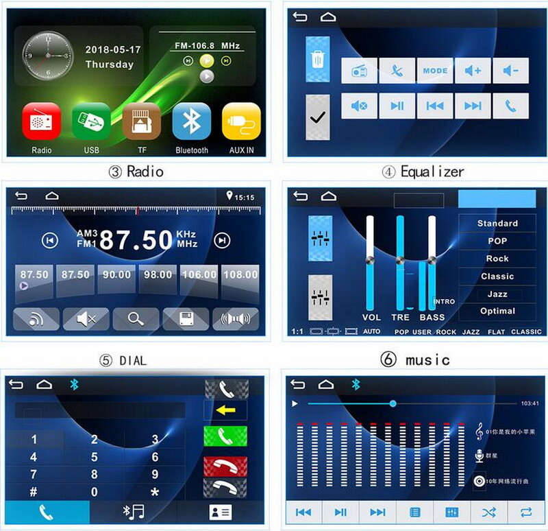 7″2Din Touch Screen Car MP5 Player Radio USB/FM/AUX FOR TOYOTA COROLLA 2004-2014