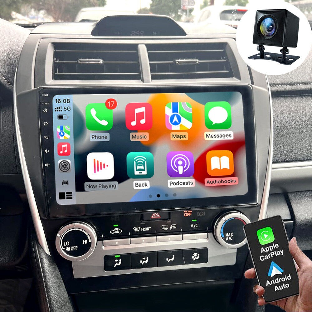 For 2012-2014 Toyota Camry Radio Car Apple Carplay Android GPS Navigation 4+64GB