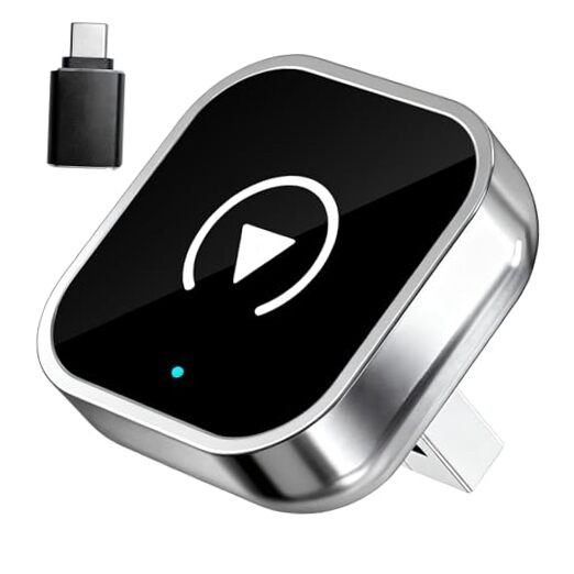 Wireless CarPlay and Android Auto Adapter, Ultra-Compact Aluminum Design with