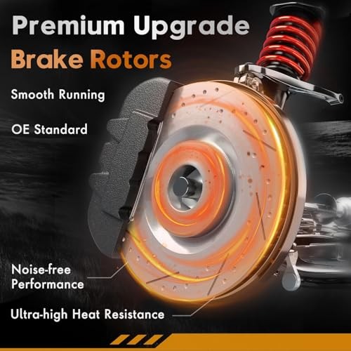 Front Brakes and Rotors 12.99” Geomet Drilled Slotted 580279×2+D1367-8472