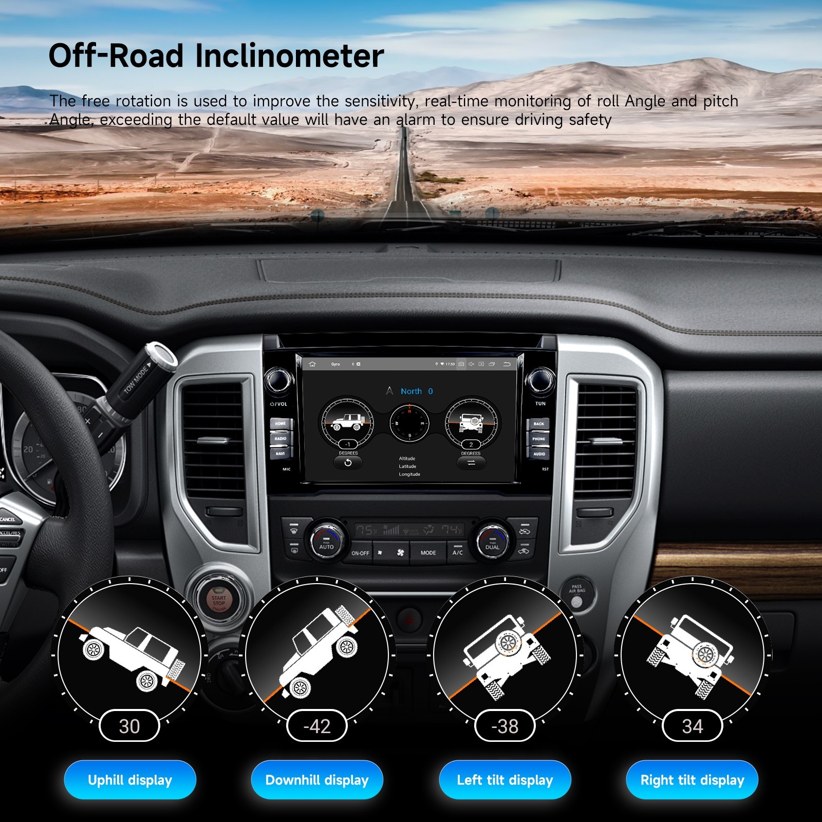Dasaita Car Stereo for Nissan Titan 2016-2020 Android 13 Radio Gyro DTS GPS BT