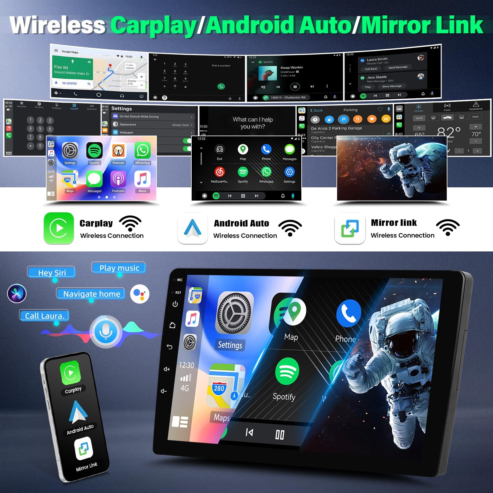 [2+32G] Android 13 Car Radio for Hyundai Santa Fe IX45 2013-2018 Link, 9” Touch