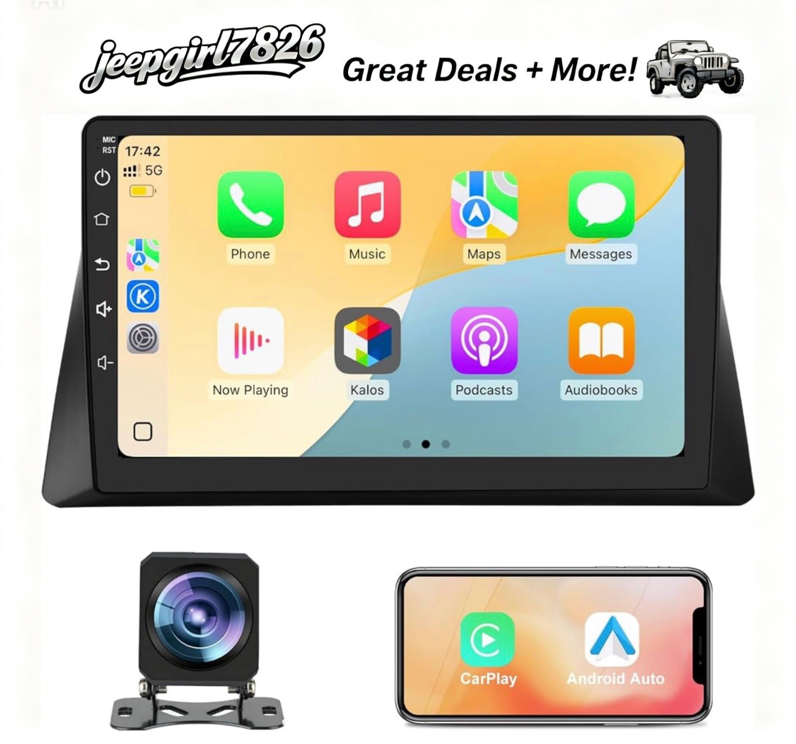 Car Stereo Radio 2008-2013 Honda Accord 10” Touchscreen CarPlay Android Auto