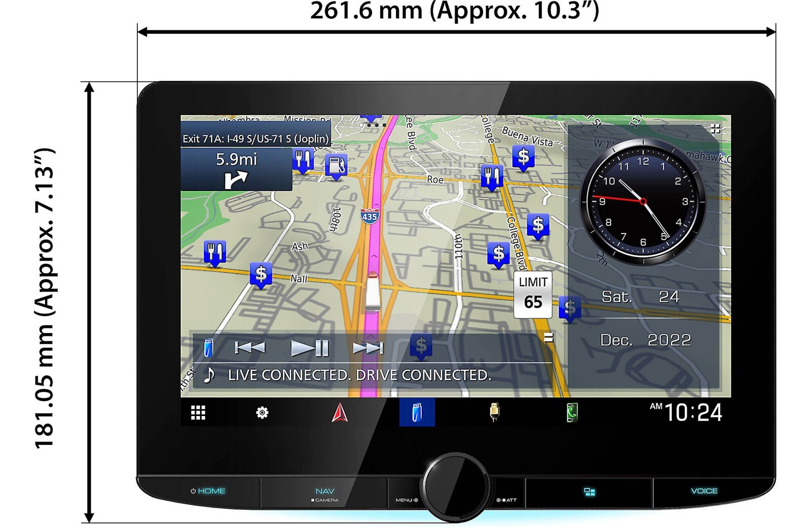 Kenwood DNR1008RVS Digital multimedia receiver with built-in navigation