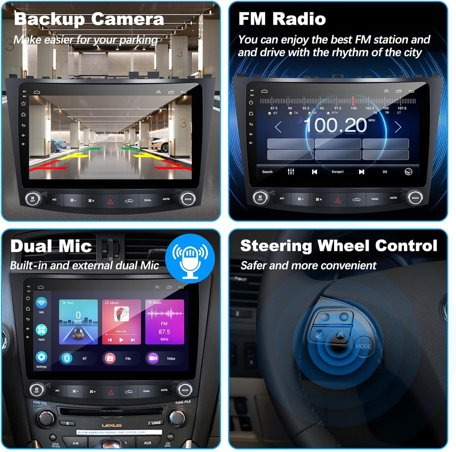 Carplay Android13 Screen Car Stereo Radio for Lexus IS250 IS300 IS350 2006-2012