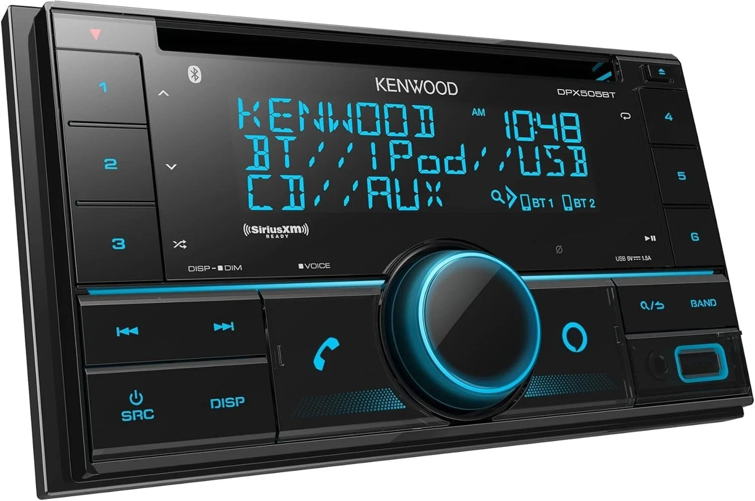 Kenwood DPX505BT Double DIN CD Receiver with Bluetooth Direct Access Button