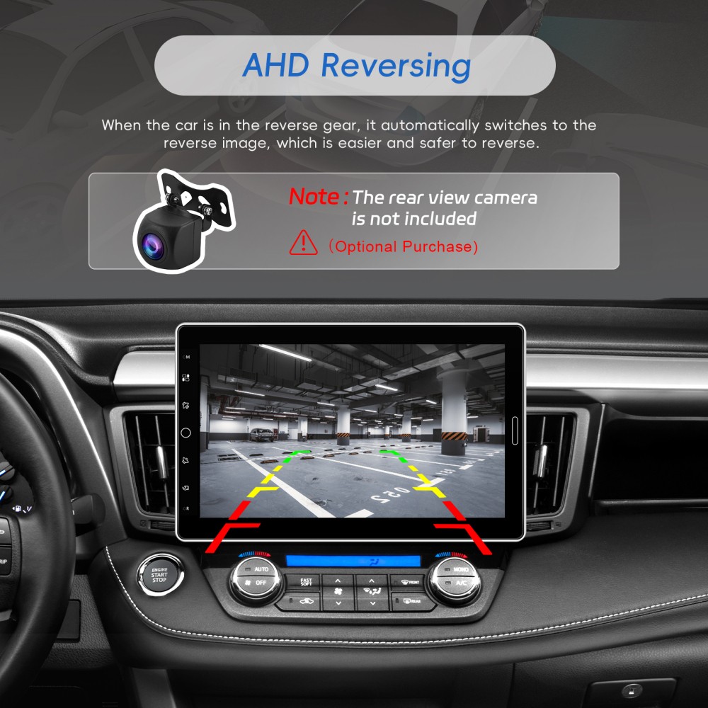 10.1″ Carplay Car Stereo Radio Single 1Din Rotatable Touch Screen Bluetooth MP5
