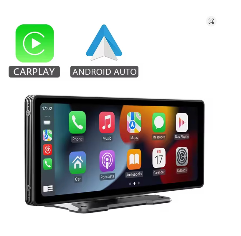 10.26″ Wireless CarPlay Android Auto Car Mirror Screen Multimedia Player USB