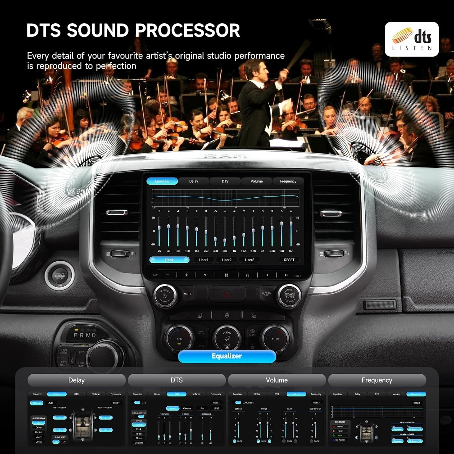 Dasaita 10.2″ Android Car Radio for Dodge Ram 1500 2500 3500 2019-22 (Auto AC)