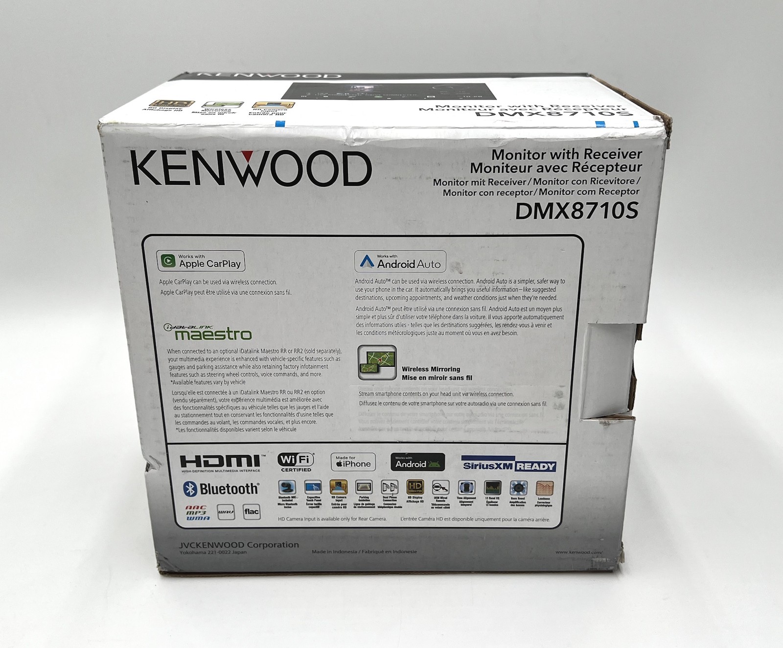 Kenwood DMX8710S 7″ Multimedia Receiver Wireless *New/Open Box*