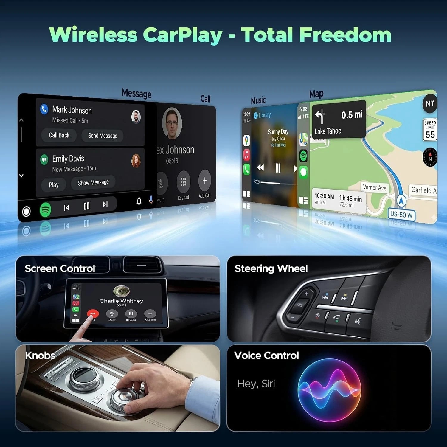Wireless CarPlay AI box Android Auto WIFI Adapter Converter w/ Netflix YouTube