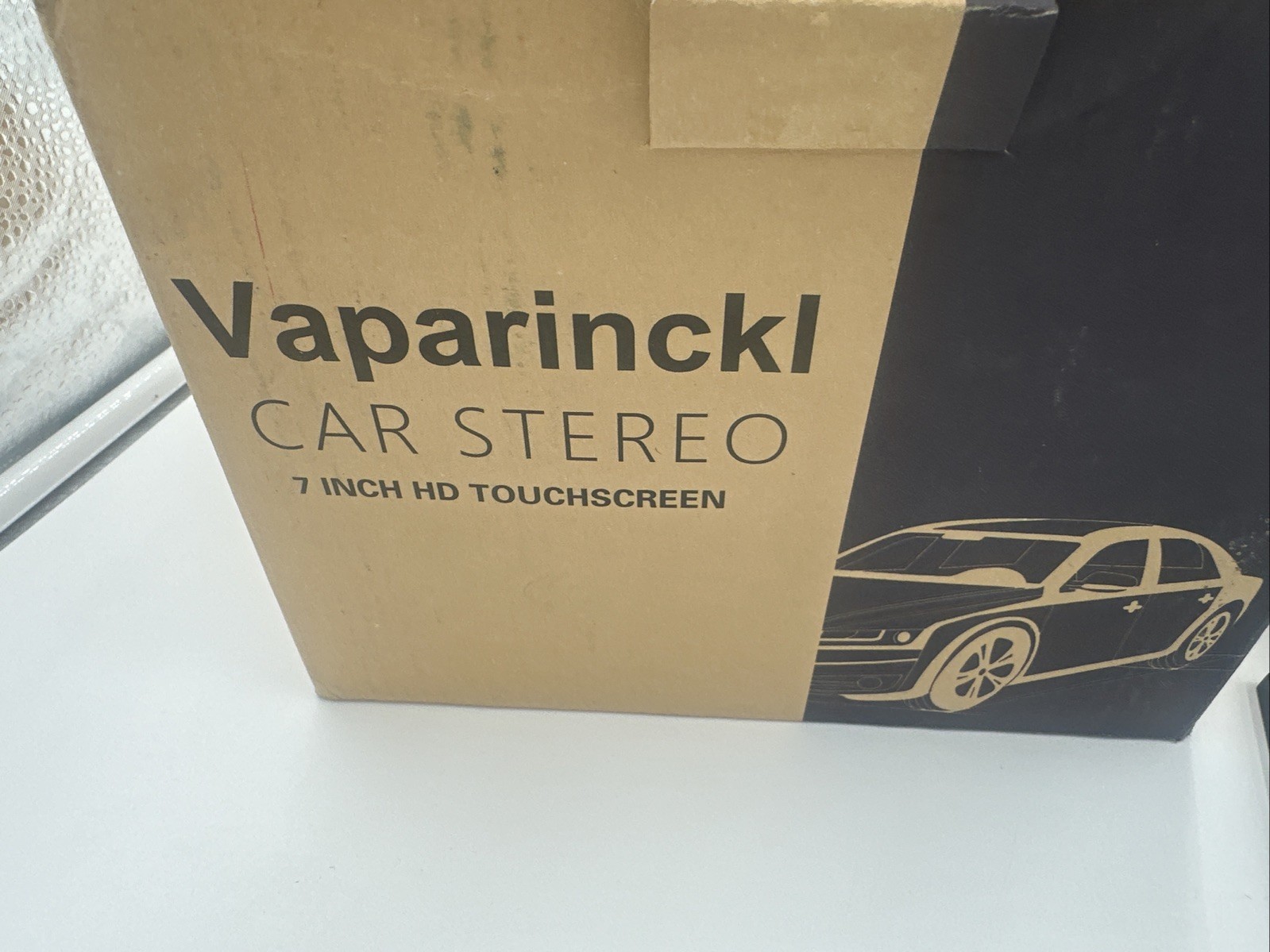 Vaparinckl Double Din Car Stereo Compatible with Apple CarPlay, 7-Inch HD