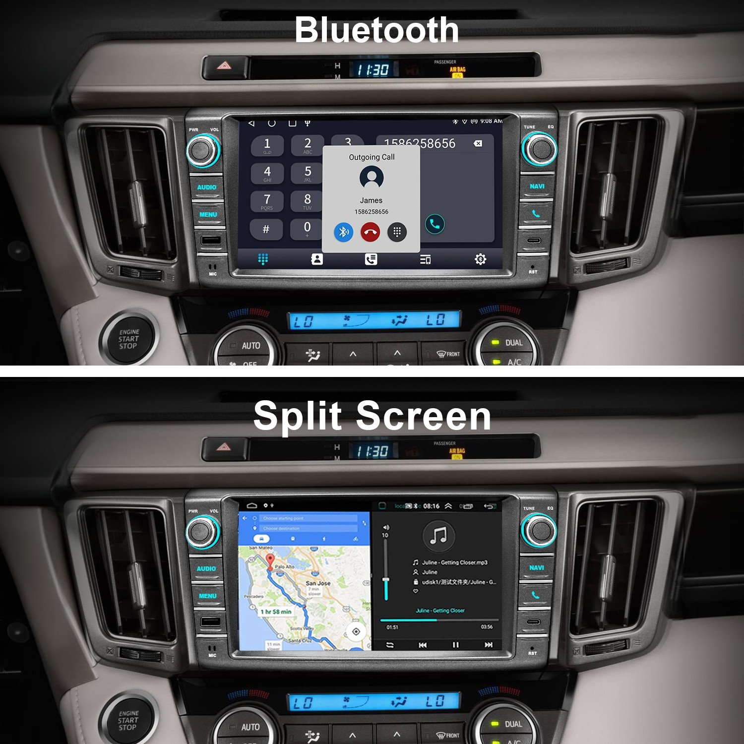 For 2013-2018 Toyota RAV4 Apple Carplay Car Stereo Radio Fit JBL Factory Camera