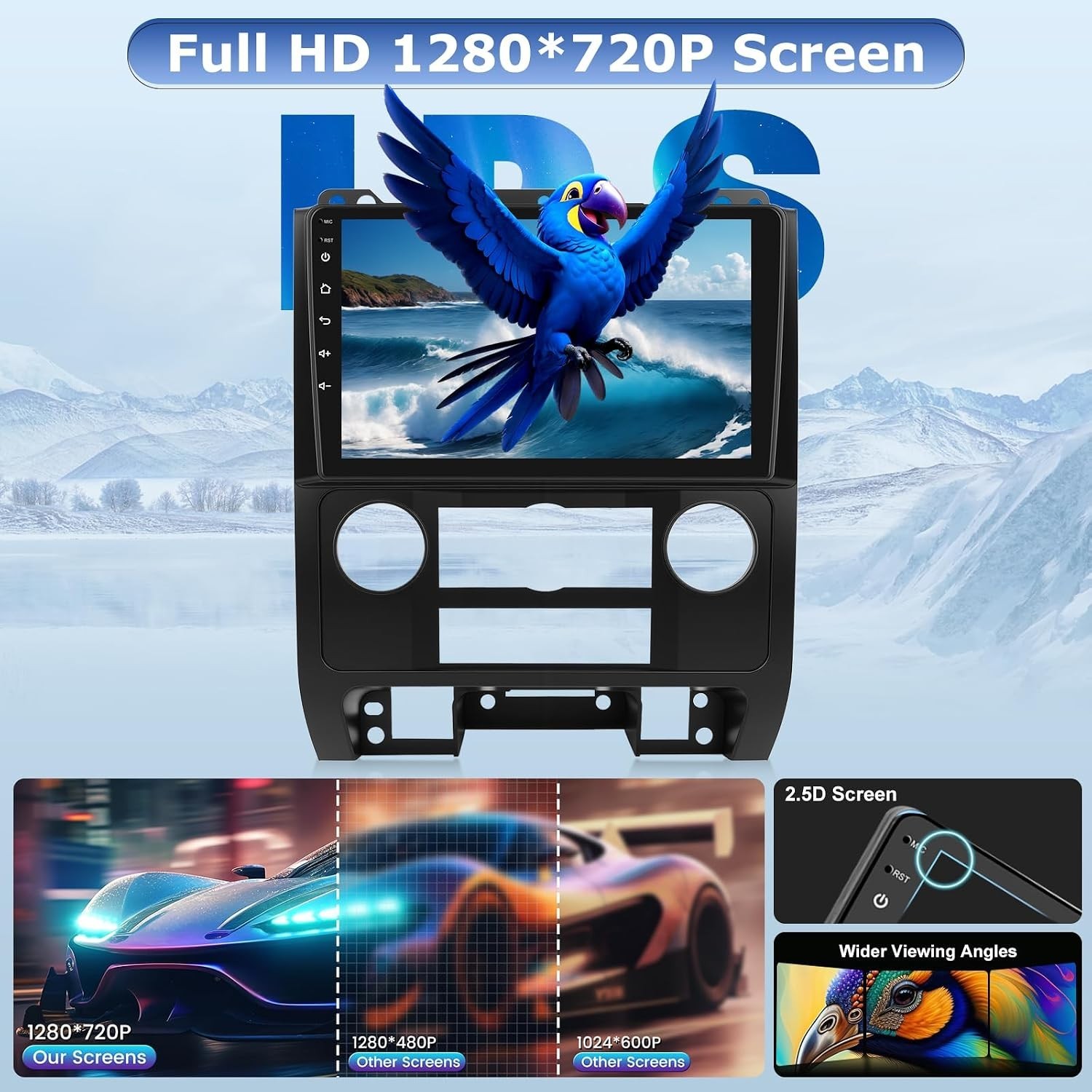 For Ford Escape 2008-2012 Apple Carplay Car Stereo Radio Android GPS Nav WIFI