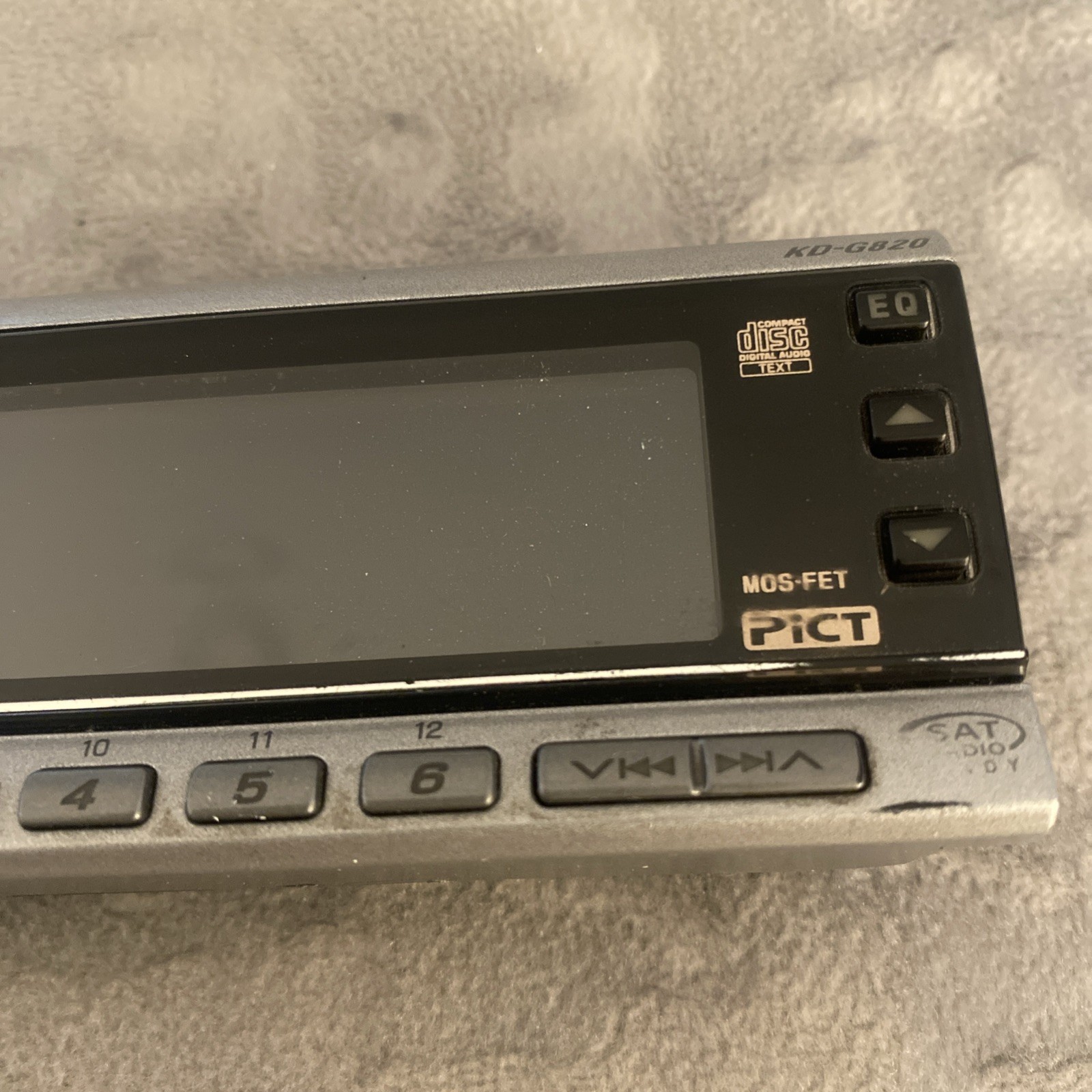 JVC KD-G820 Car Stereo Deck Faceplate Head Unit Only Replacement Part UNTESTED