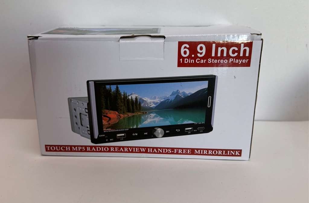 6.9 Inch Single Din Car Stereo with Wireless CarPlay/Android Auto/Mirror Link,1