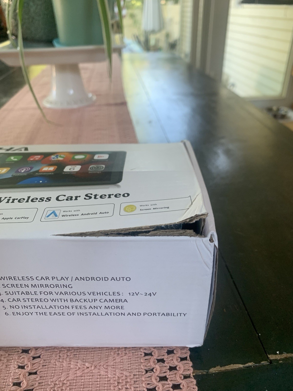Hieha Wireless Carplay 7″ HD Portable Touchscreen Car Stereo w/Apple & Android