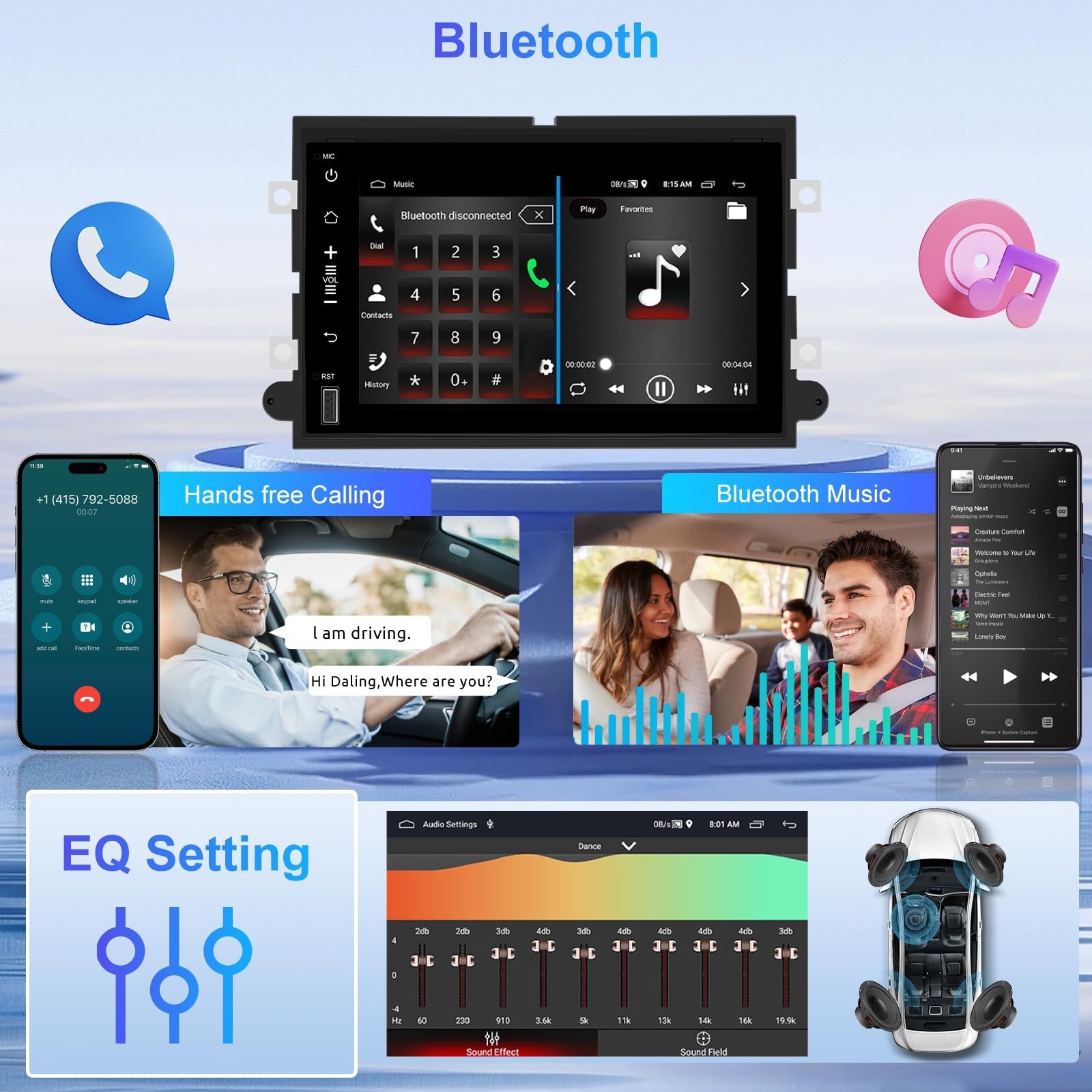 2+64G Android 13 Car Radio Stereo for Ford F150/F250/F350 2004-2014, 7 inch 1…