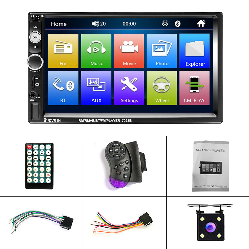 Double 2 Din Car Stereo Radio 7″ Touch Screen Bluetooth Audio + Backup Camera