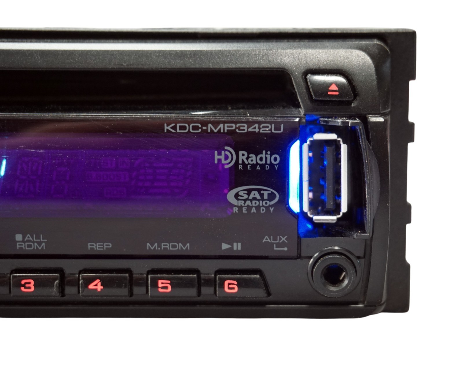 Kenwood KDC-MP342U CD MP3 WMA Car Stereo Receiver USB AUX Remote Tested