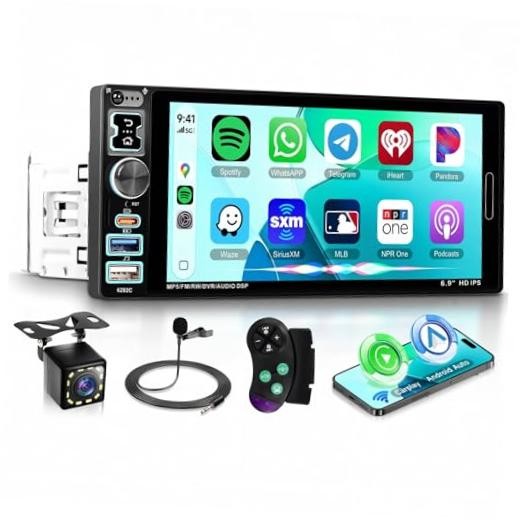 Single Din Car Stereo Wired Carplay – Android Auto Car Wired Carplay