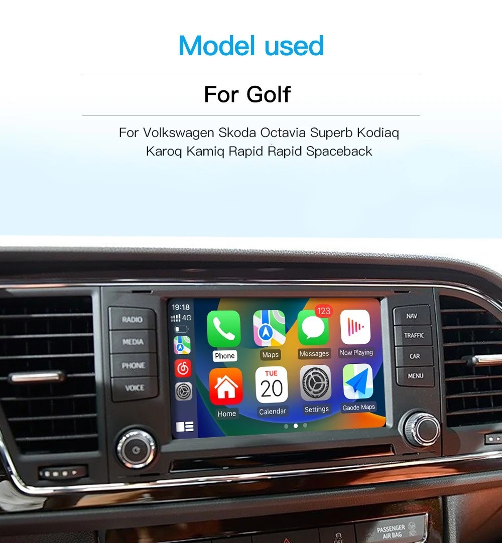 Wireless CarPlay Android Auto Retrofit Kit For Volkswagen With MIB1/MIB2 System