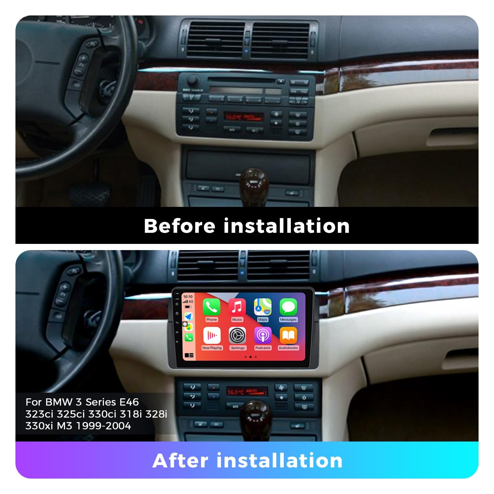 Car Stereo for 1999-2005 BMW 3 Series E46 323ci 325ci 330ci 318i 328i 330xi M…
