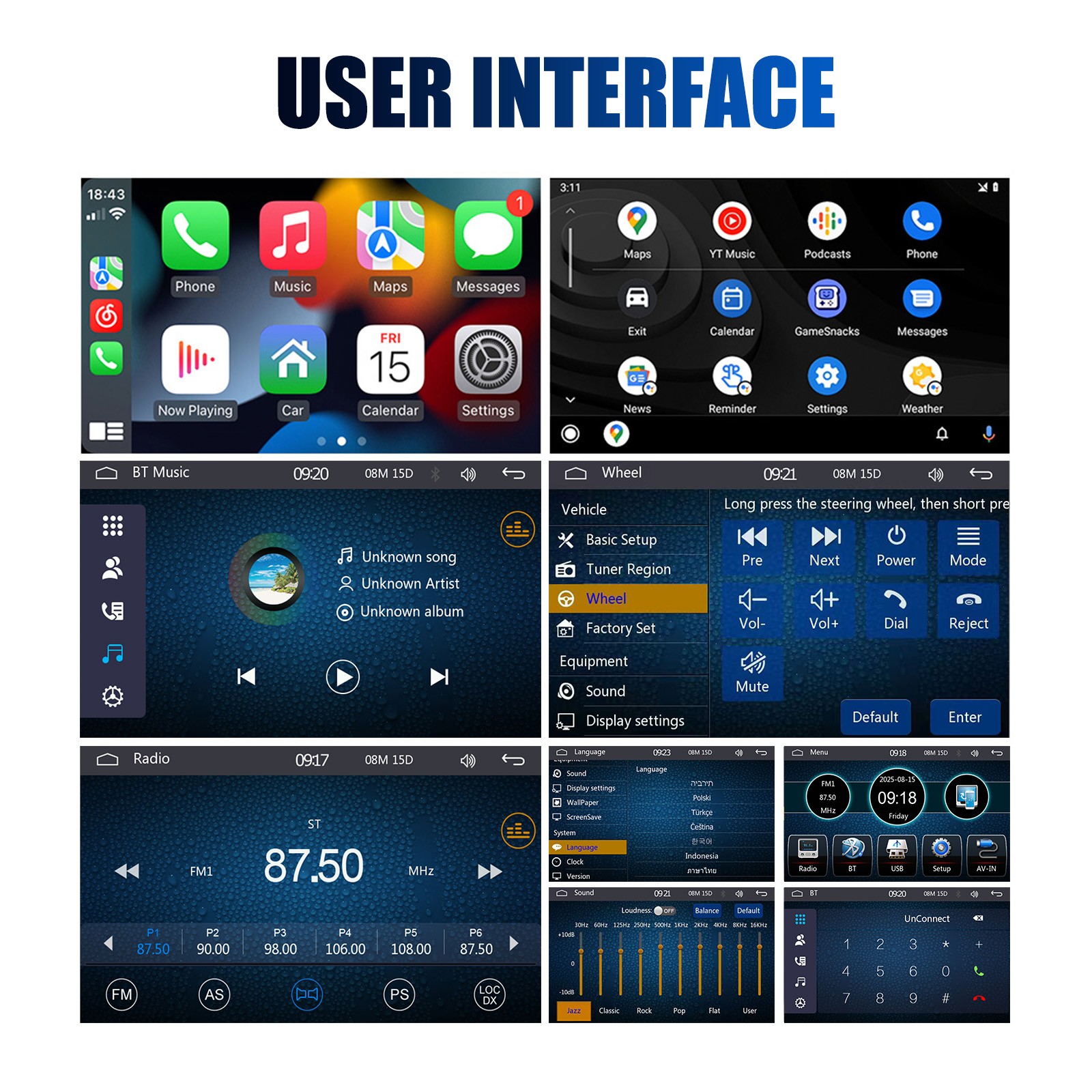 1DIN 7″ HD Car Stereo Radio MP5 Player Touch Screen With Apple CarPlay &Back Cam
