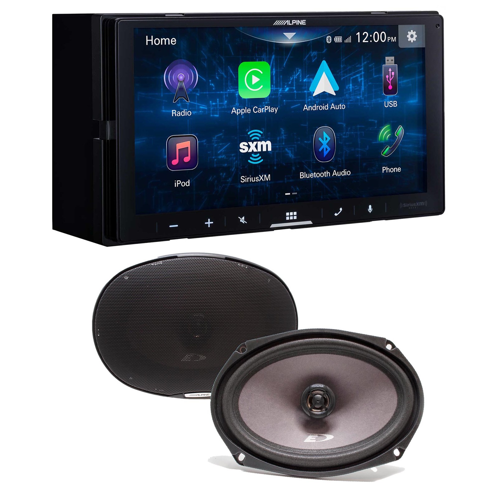 Alpine iLX-W670 Receiver & SXE-6926S 6×9 Coax Speakers – Digital Multimedia Pair