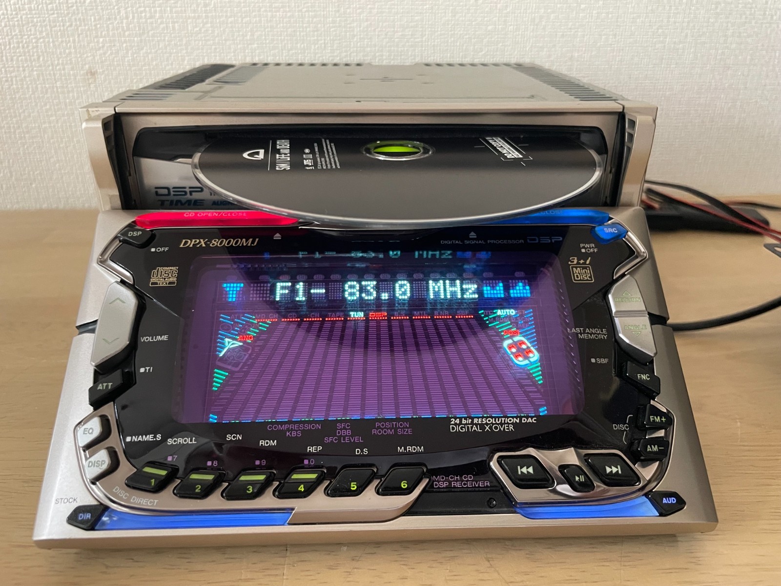 Kenwood DPX-8000MJ 2DIN Car Audio CD MD Receiver DSP Bluetooth Tested Working